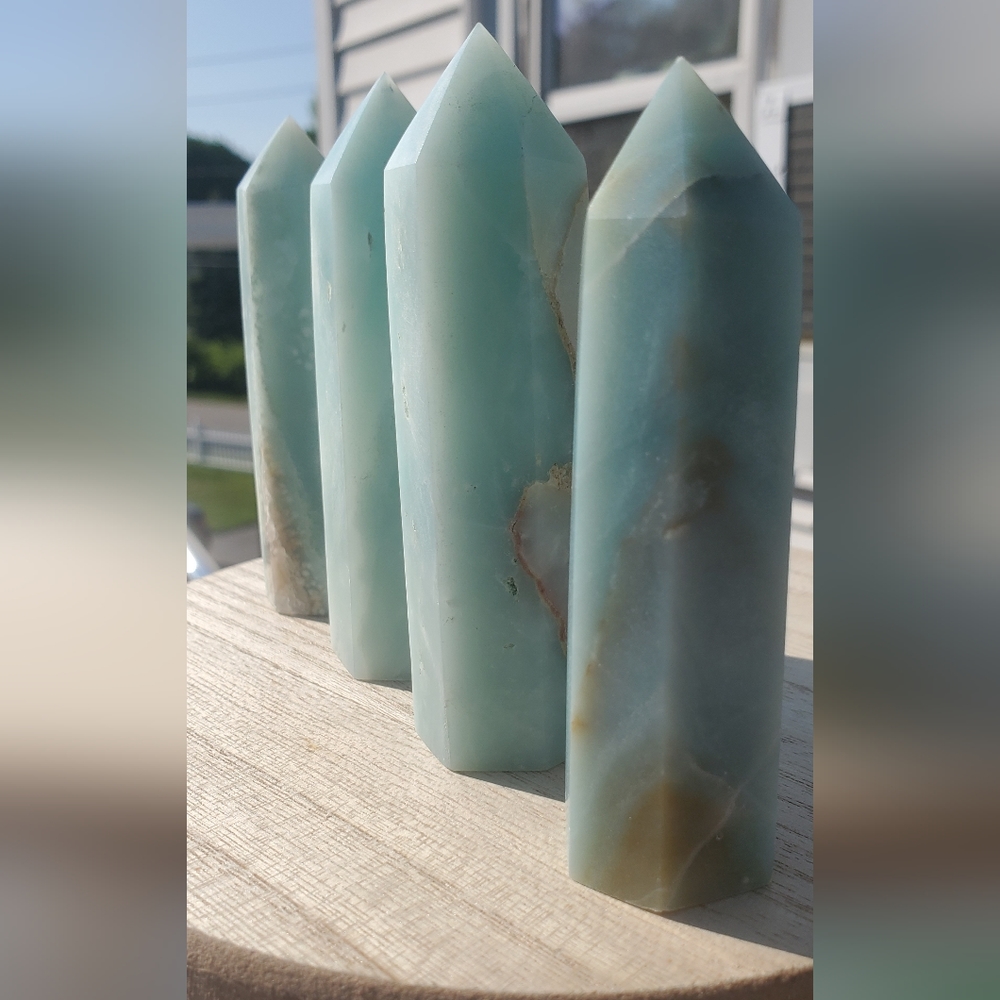 Blue Calcite Crystal Tower
